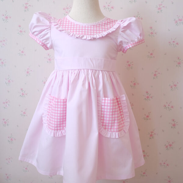 Poppins Dress (Pink & Candy Yellow) - Image 4