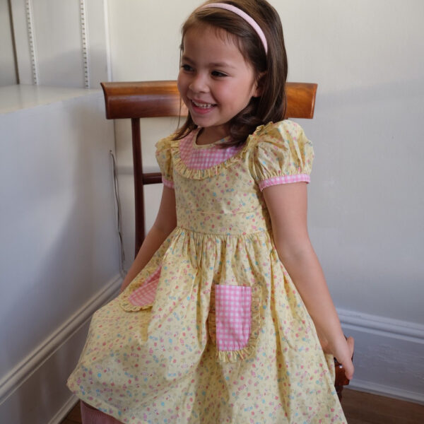 Poppins Dress (Pink & Candy Yellow) - Image 6