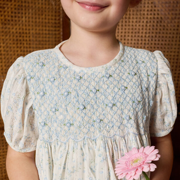 Camellia Dress (Pink/Blue) - Image 3