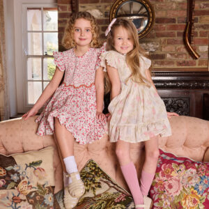 Aurora Dress (Cream/Red)