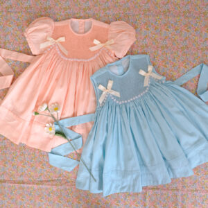 Garden Dress (Blue/Peach)