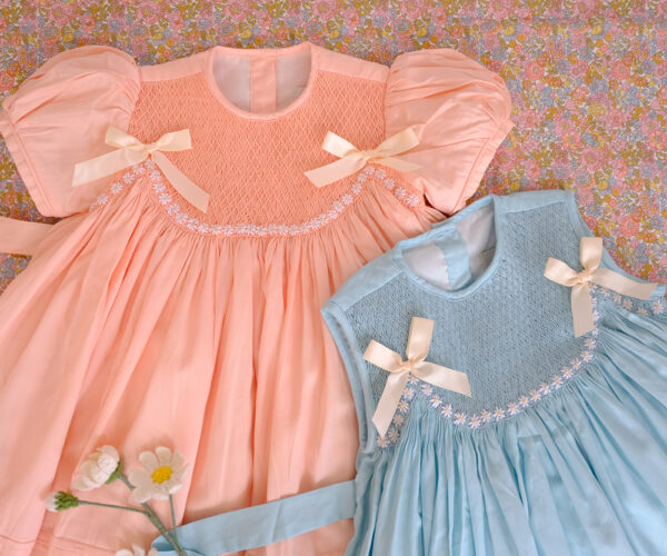 Garden Dress (Blue/Peach) - Image 3