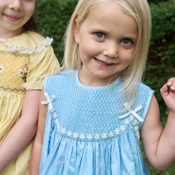 Garden Dress (Blue/Peach) - Image 2