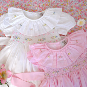 Mayflower Dress (White/Pink)