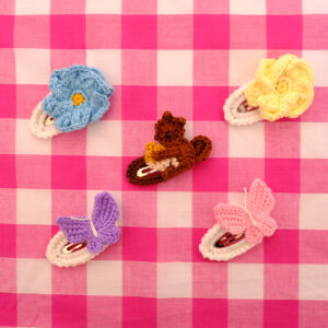 Crochet Hair Clip (Squirrel Butterfly Daisy)
